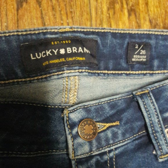 Lucky Brand Lolita Skinny Size 2/26 Stretch Blue Jeans Low Rise - Picture 3 of 6